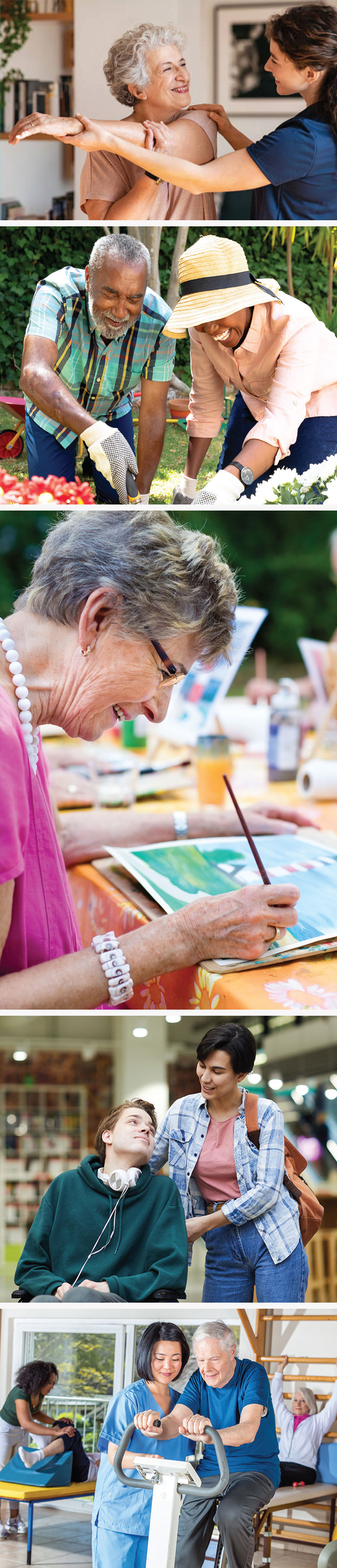 photos of people being helped by others