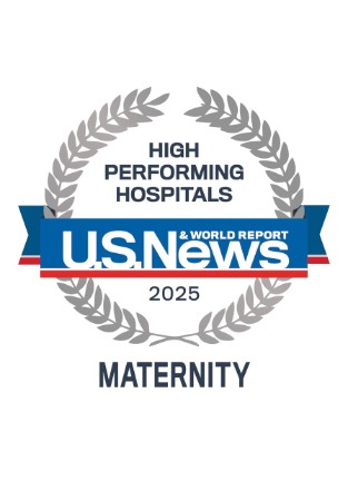 High performing hospital award from U.S. News & world report for Maternity services