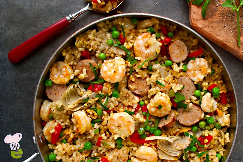 Seafood Sausage Paella