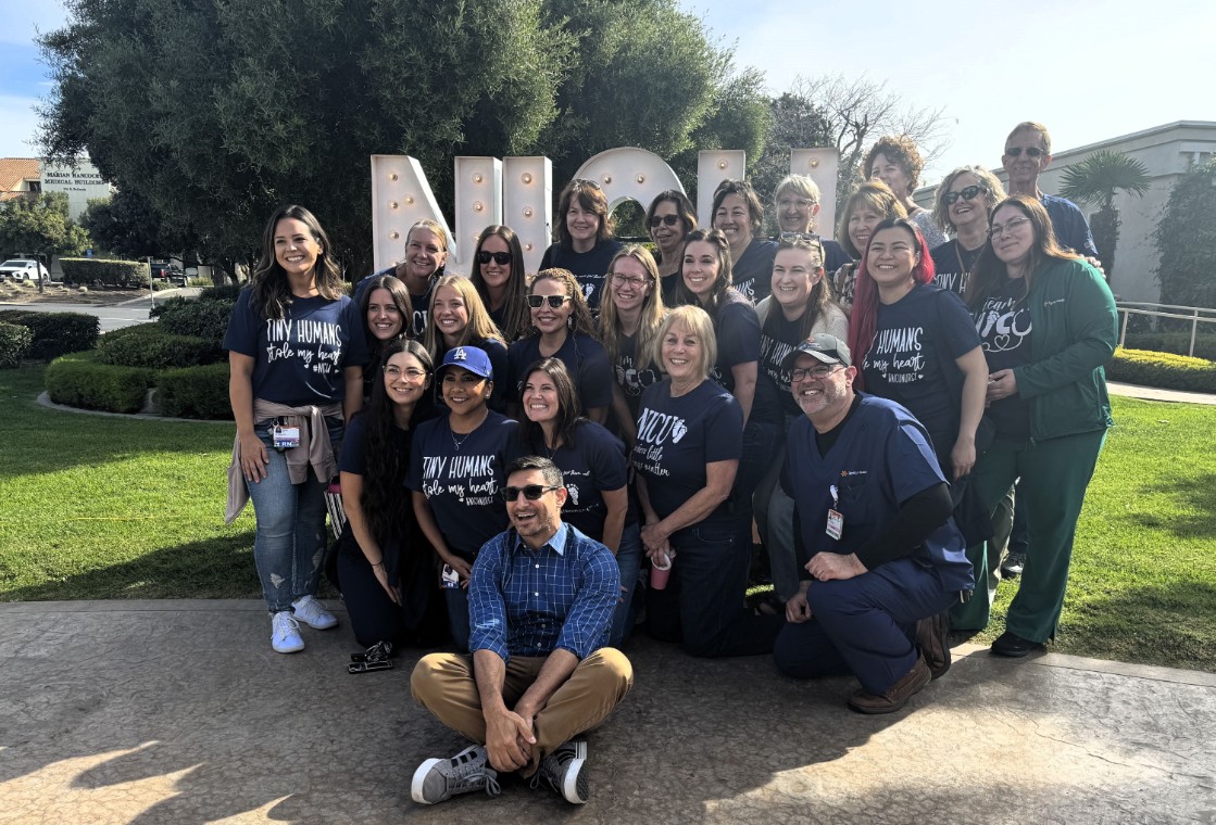 Members of Marian Regional Medical Center's NICU team pose for a photo during Saturday's annual NICU Reunion.