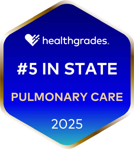 Northridge 5th in State Award for Pulmonary Care for Northridge Hospital Medical Center from Healthgrades in 2025